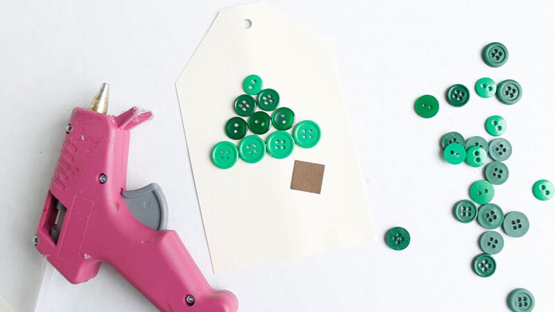 Green Buttons in Triangle Shape
