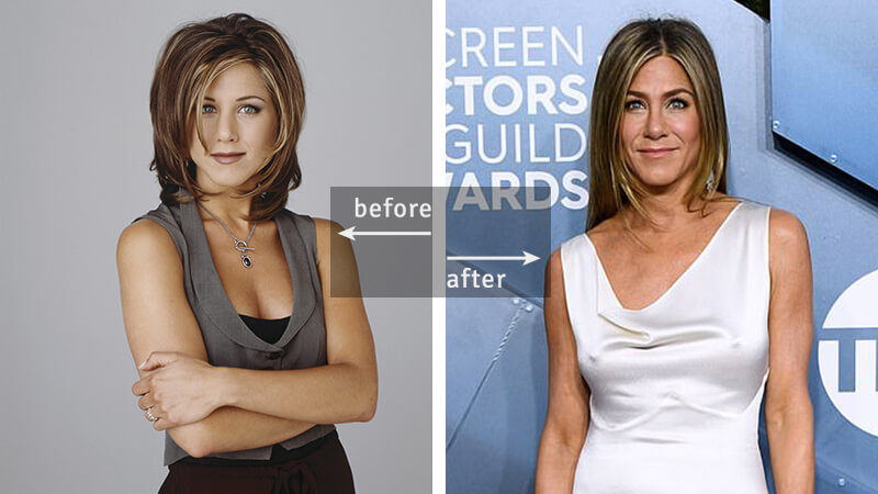 Jennifer Aniston Then and Now