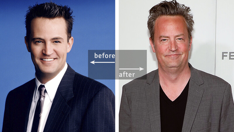 Matthew Perry Then and Now