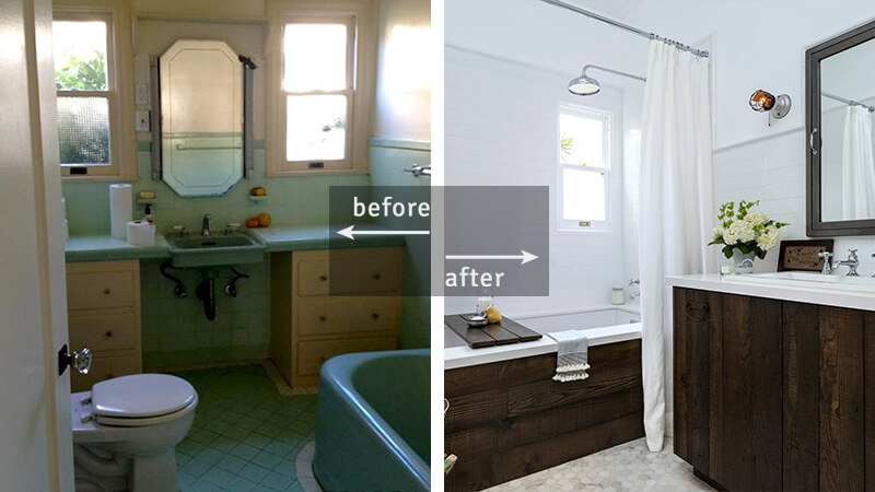 Bathroom before-and-after in Los Angeles