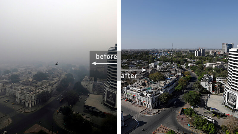 New Delhi, India, City View, Air Pollution During COVID-19 Lockdown