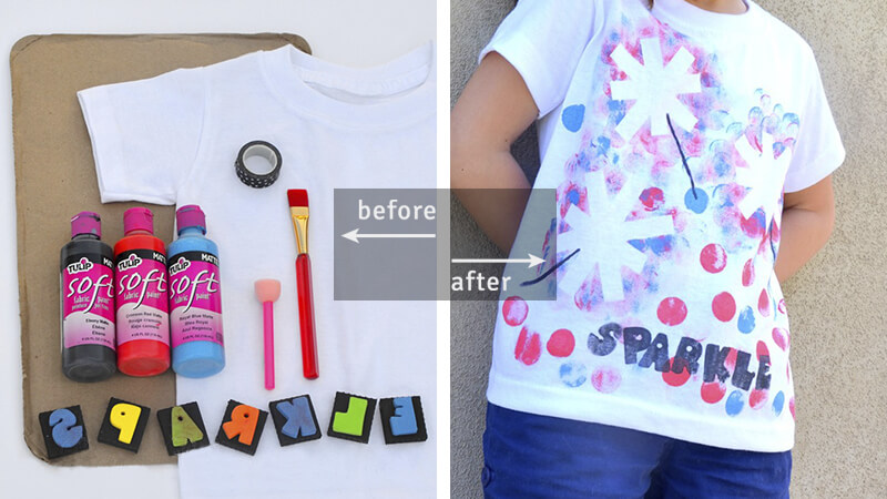 DIY sparkler tee for 4th of July